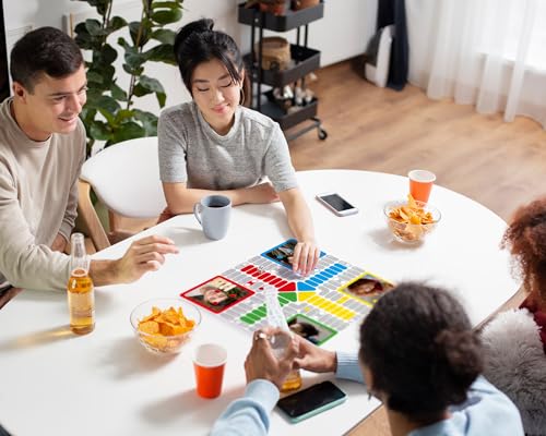 WHITE BOARD GAME Parchís Personalizado 6 Personas 37x37 cm - Juegos de Mesa - Regalos Personalizados - Parchís de Mesa - Parchis Gigante - Tableros de Parchis - Juego de Mesa Personalizado