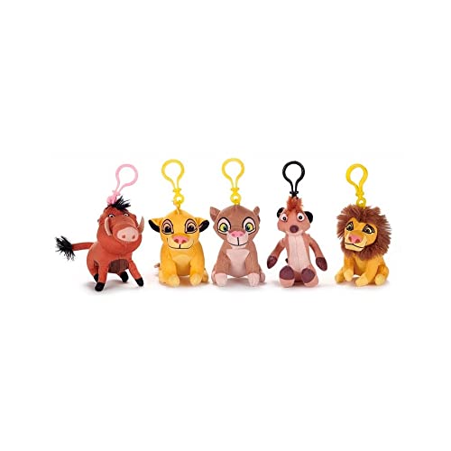 Whitehouse Peluche de Rey León Bagclip de 11 cm, llavero con 5 figuras diferentes, original The Lion King – Peluche muy suave para mochilas y mochilas (Nala)