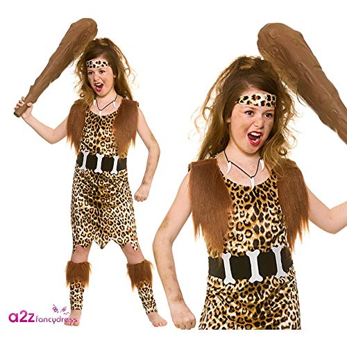 Wicked Costumes Girls Kids Stone Age Cave Girl Historical 11 - 13 years