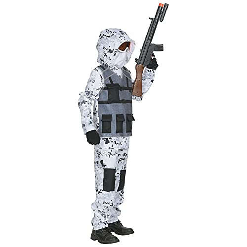 WIDMANN 01717 Arctic Special Forces - Disfraz infantil (140 cm), color blanco y gris , color/modelo surtido