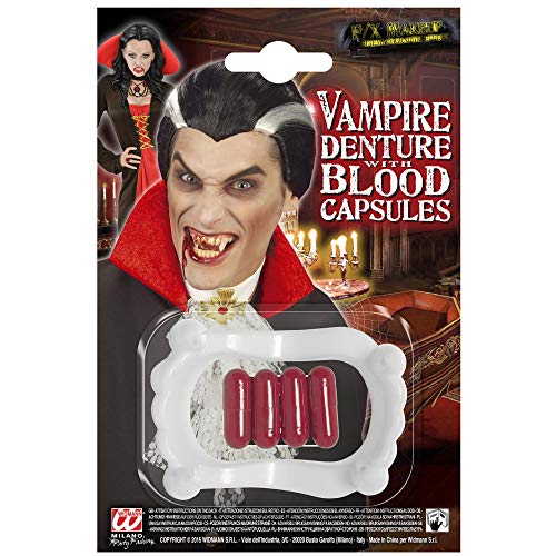 WIDMANN Dientes de vampiro de PVC con cápsulas de sangre