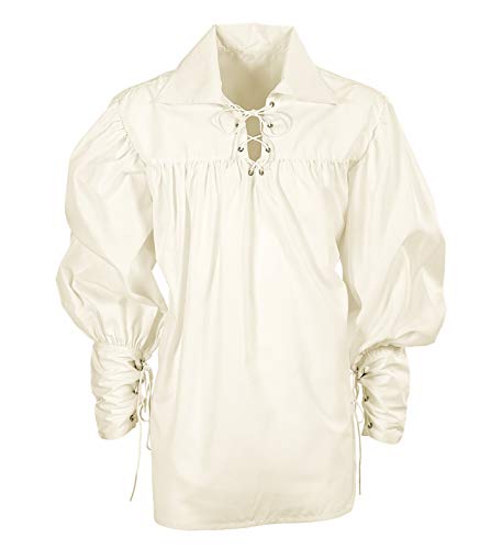 WIDMANN wdm67656 ? Disfraz para adultos Camisa Spadaccino Crema, Blanco, M