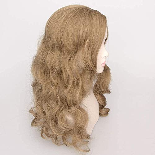 Wigs European and Female Long Side Curls Divided Rose Net Wig 64CM