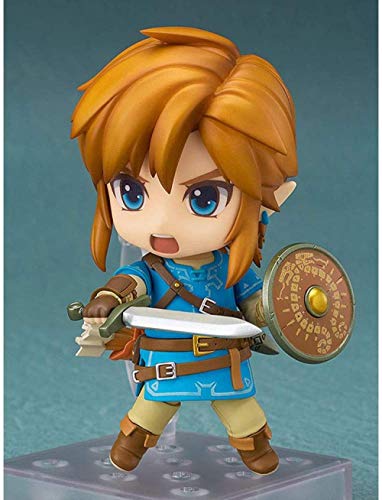 WIJJZY The Legend of Zelda Link Q Version Nendoroid Toy con Accesorios Figuras de Anime móviles Modelo de Personaje Regalo de cumpleaños Colección de estatuas Decoración