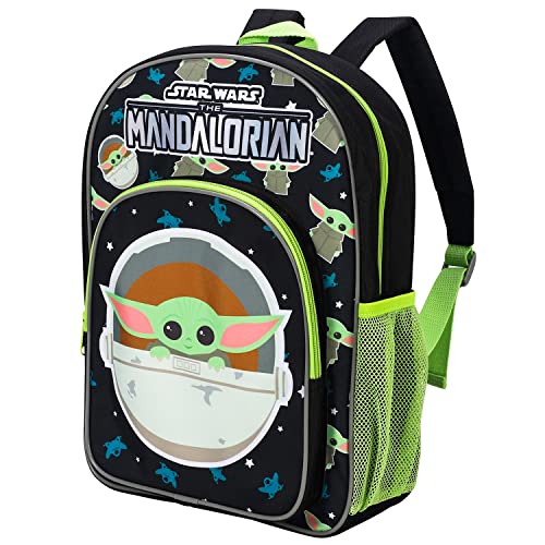 William Lamb Star Wars Baby Yoda The Mandalorian Kids Premium Mochila escolar Mochila de viaje, multicolor, 36,7 cm (alto) 26 cm (ancho) 13 cm (profundidad), (profundidad), (02936), multicolor