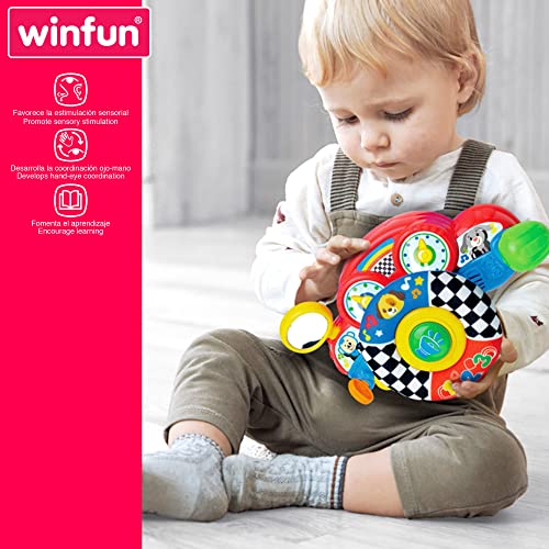 Winfun 46879 - Volante bebé con luz y sonido, Juguetes y accesorios para bebés interactivo, regalos para carro o cuna