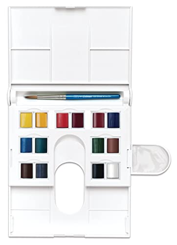 Winsor & Newton acuarela Cotman - Set de 14 medio godets de acuarela, colores surtidos