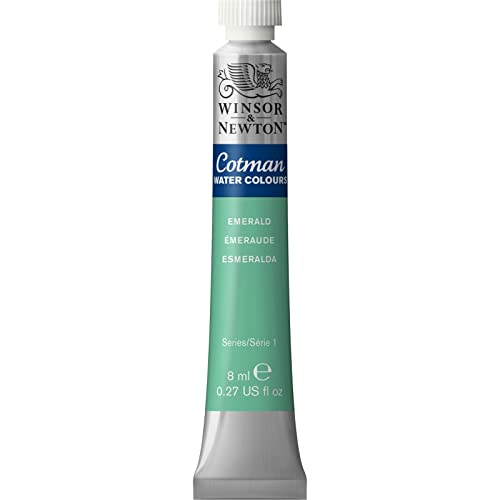 Winsor & Newton Cotman 8840092 - Pintura de acuarela de estudio, colores vivos con muy buenas propiedades de procesamiento, tubo de 8 ml, color esmeralda