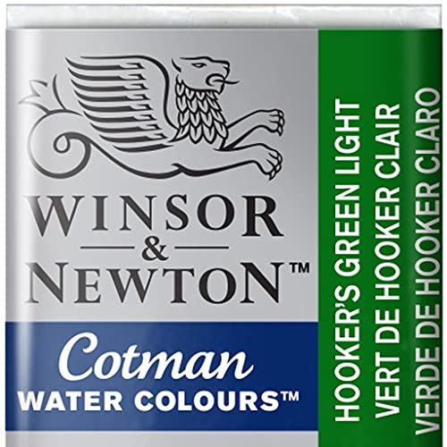 Winsor & Newton Cotman Acuarela En Pastilla, Verde De Hooker Claro, 1,9x1,6x1,1 cm