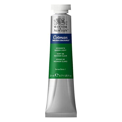 Winsor & Newton Cotman Tubo Acuarela, 21 ml, Color Verde de Hooker Claro