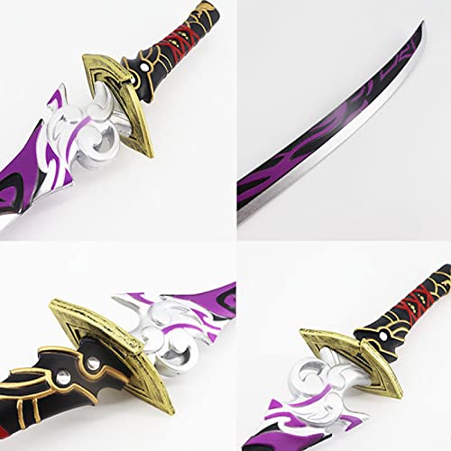 WOLWES Genshin Impact Cosplay Sword, Game Raiden Shogun Samurai Blade, PU Arma Cuchillo Modelo para Fanáticos del Anime Fiesta Fotografía Props