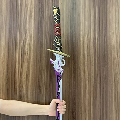 WOLWES Genshin Impact Cosplay Sword, Game Raiden Shogun Samurai Blade, PU Arma Cuchillo Modelo para Fanáticos del Anime Fiesta Fotografía Props