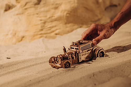 Wood Trick Apocalyptic Car 3D Wooden Puzzles Rompecabezas de Madera en 3D para Construir - Recorre hasta 8 m - Kits de Construcción de Coches de Madera para Adultos