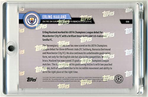 World Trading Cards - Cromos Futbol - Erling Haaland - Debut City - #006 - Cartas de Futbol - Coleccion Topps & Panini - Estuche Magnetico y Funda Protectora - Tarjeta Edicion Limitada