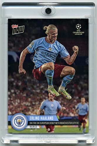 World Trading Cards - Cromos Futbol - Erling Haaland - Debut City - #006 - Cartas de Futbol - Coleccion Topps & Panini - Estuche Magnetico y Funda Protectora - Tarjeta Edicion Limitada