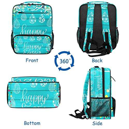 WOSHJIUK Mochila escolar Mochila de viaje para niños,feliz pascua saludo tarjeta de vacaciones,Bolsa Mochila para paseo al aire libre Mochila pequeña