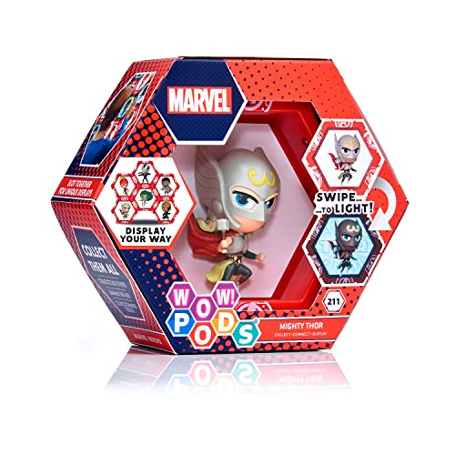 WOW! PODS - Colección Marvel - The Mighty Thor - Figura Coleccionable con luz y Sensor de Movimiento (Deqube 918MVL101646)