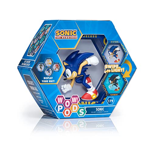 WOW! PODS Sonic The Hedgehog Collection - Sonic | Figura de Cabeza de Bobina iluminada | Productos Oficiales de Sega, Juguetes y Regalos para Adultos, niños y niñas, Mayores de 5 años