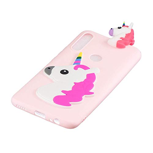 Wubao Funda Huawei P Smart Z, Ultra Delgado 3D Patrón Unicornio Animal Funda Protectiva Carcasa de Silicona Gel TPU Case Cover para Huawei P Smart Z