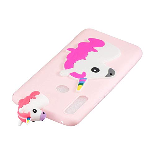 Wubao Funda Huawei P Smart Z, Ultra Delgado 3D Patrón Unicornio Animal Funda Protectiva Carcasa de Silicona Gel TPU Case Cover para Huawei P Smart Z