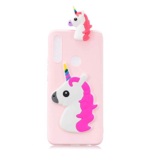 Wubao Funda Huawei P Smart Z, Ultra Delgado 3D Patrón Unicornio Animal Funda Protectiva Carcasa de Silicona Gel TPU Case Cover para Huawei P Smart Z