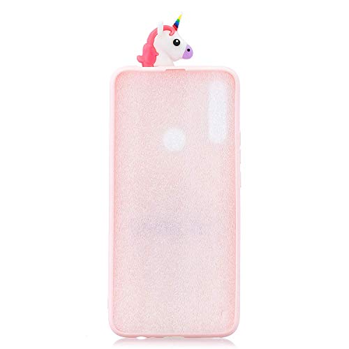 Wubao Funda Huawei P Smart Z, Ultra Delgado 3D Patrón Unicornio Animal Funda Protectiva Carcasa de Silicona Gel TPU Case Cover para Huawei P Smart Z