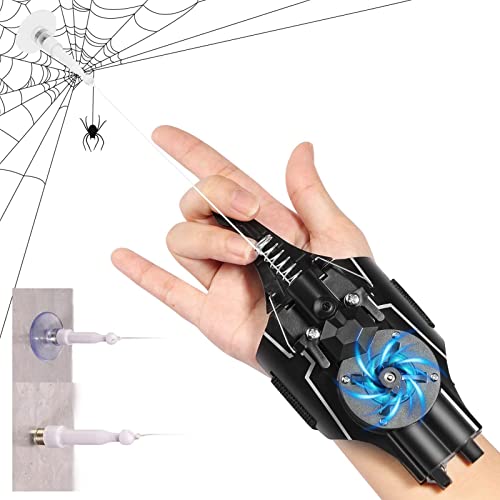 Wukesify Web Shooters para niños | Spider Launcher Guantes Cuerda Juguete - Real Silk Spider String Launcher Toys Cool Gadgets para niños Halloween Cosplay Accesorios