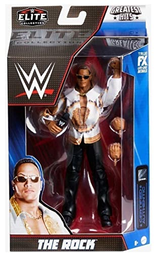 WWE la Roca The Greatest Hits Elite Colección Serie 1 Figura de Acción de Lucha Libre Juguete