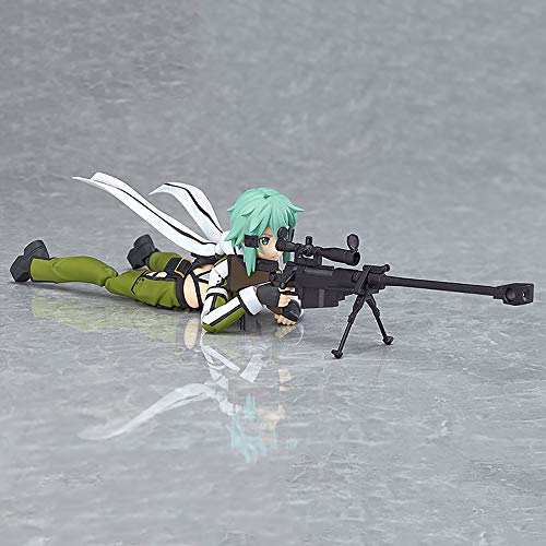 WWSZ Figura de Acción Anime Sword Art Online Sinon 15cm, Figurita Decoración Adornos Coleccionables Juguete Animaciones Modelo de Personaje, PVC Figura de acción Modelo colección