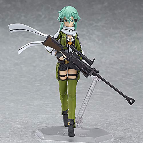 WWSZ Figura de Acción Anime Sword Art Online Sinon 15cm, Figurita Decoración Adornos Coleccionables Juguete Animaciones Modelo de Personaje, PVC Figura de acción Modelo colección