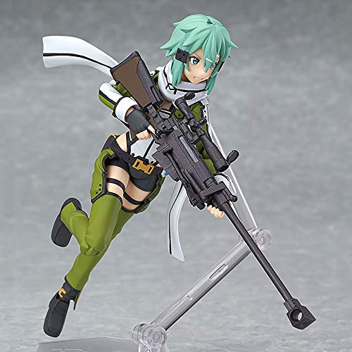 WWSZ Figura de Acción Anime Sword Art Online Sinon 15cm, Figurita Decoración Adornos Coleccionables Juguete Animaciones Modelo de Personaje, PVC Figura de acción Modelo colección