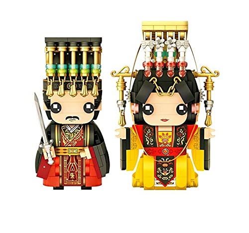 xinchen721 LOZ 1340 1341 Cultura China Mini Bloques/loques 2 Estilos Famosos WU ZETIAN/LI Zhi Bonitas Piezas Doradas Bloques de construcción Juguetes educativos DIY (1340-Queen(with Box))