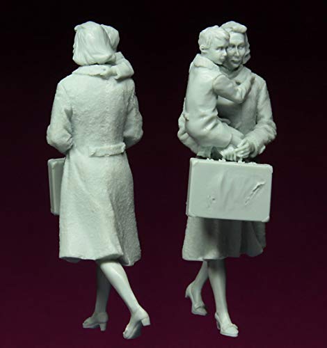 XINGCHANG Kit de Modelo de Figuras de Resina 1/35-C192 Refugiados Europeos sin Montar sin Pintar