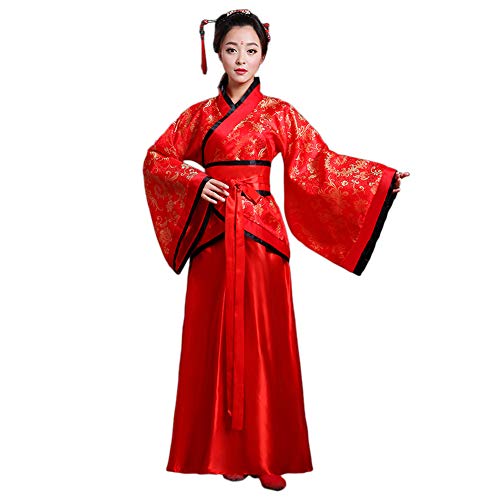 Xinvivion Chino Hanfu - Antiguo Tradicional Traje Tang Falda de Hada Costume Rendimiento Etapa Vestido para Mujer