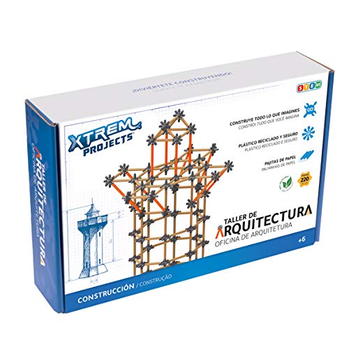 Xtrem Bots Taller de Arquitectura – Xtrem Projects, Kit, Piezas construccion niños, maquetas Edificios, niño, Juego de Construir, figurar para Montar, Multicolor (World Brands XT380945)