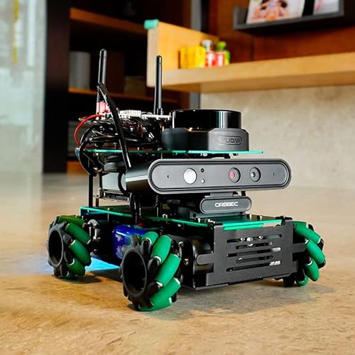 Yahboom Jetson Nano ROS2 Robot Lidar Mapping Navigation Depth Image 3D Analysis Mecanum Wheel Python Programming Learn Explore Robotic Kit (Superior Nano Ver-with Jetson Nano 4GB)