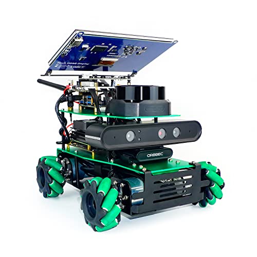 Yahboom Jetson Nano ROS2 Robot Lidar Mapping Navigation Depth Image 3D Analysis Mecanum Wheel Python Programming Learn Explore Robotic Kit (Superior Nano Ver-with Jetson Nano 4GB)