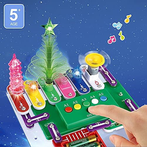 Yangers Kit de circuito electrónico para niños tablero vástago exploración eléctrica análisis de ciencia educativa y diseño conjunto para niños