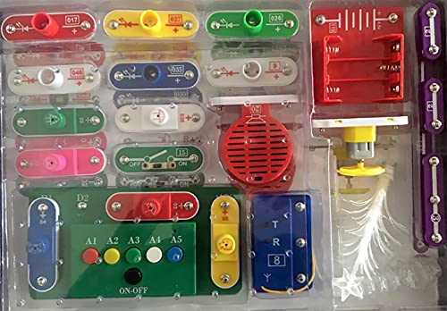 Yangers Kit de circuito electrónico para niños tablero vástago exploración eléctrica análisis de ciencia educativa y diseño conjunto para niños