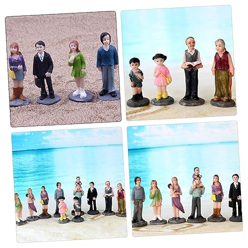 Yardwe 10 Piezas De Decoración Estatua De Mesa De Arena Figura Familiar De Resina Modelo Figuras Coleccionables Familiares Mini Modelos De Personas Figuras Familiares Pequeñas Figuras