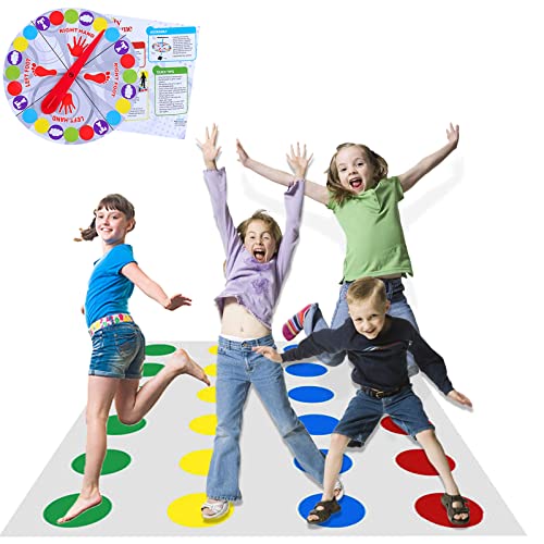 YDMAJF Twisting Juego para Adultos, Juego de Piso Familiar Tapete de Juego,Divertido Juego de Enredos Familiar,Juego Twister para Niños, para Fiestas de cumpleaños y reuniones