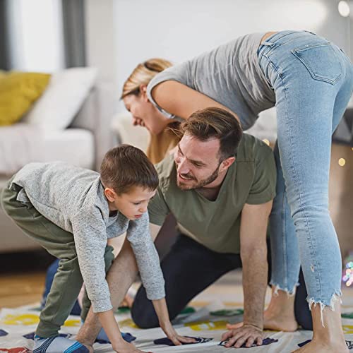 YDMAJF Twisting Juego para Adultos, Juego de Piso Familiar Tapete de Juego,Divertido Juego de Enredos Familiar,Juego Twister para Niños, para Fiestas de cumpleaños y reuniones