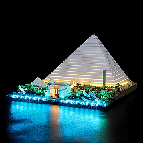 YEABRICKS Kit de Luces LED para Lego-21058 Architecture Great Pyramid of Giza Modelo de Bloques de Construcción (Juego de Lego NO Incluido)