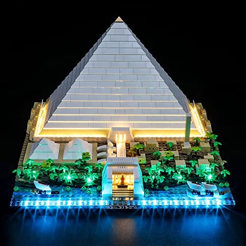 YEABRICKS Kit de Luces LED para Lego-21058 Architecture Great Pyramid of Giza Modelo de Bloques de Construcción (Juego de Lego NO Incluido)
