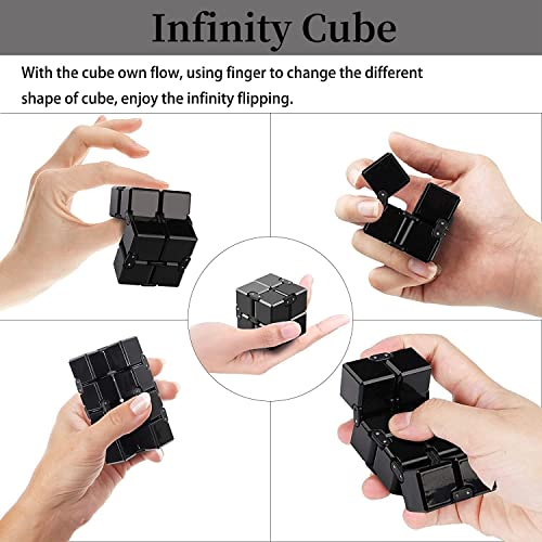 Yeefunjoy Juguete Antiestrés Stress Cube, Juego de 3 Juguetes para Fidget, Fidget Cubo Infinito Cubo Fidget Pad Fidget Toy Cube Retro Controller para ADHS Niños y Adultos Anti-ansiedad Anti-Stress