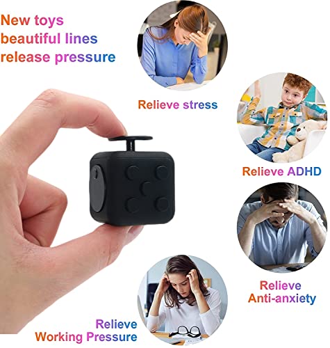 Yeefunjoy Paquete de 3 Cubo Antiestres Juguete Antiestrés Stress Cube Niños Adultos, Juguetes Antiestres con 6 Módulos Relajantes - Cube Toys Juguetes para Adultos Adolescentes y Niños