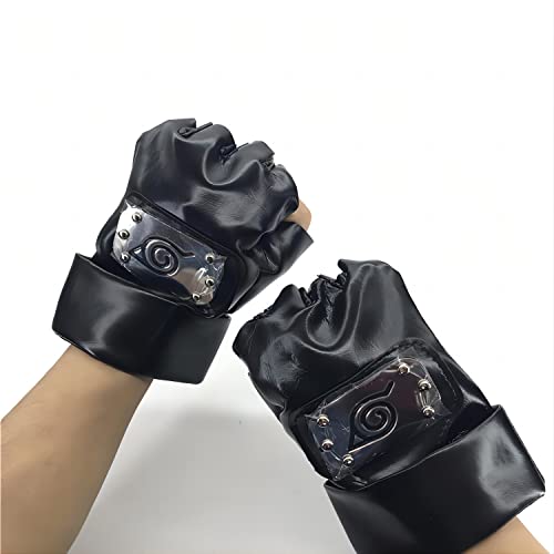 Yoeaiwoas 13 piezas Anime Cosplay Accesorios Kakashi Diadema Guantes modelo de juguete plástico traje Zubehör para Fans Juguetes Cosplay, Negro, Talla única