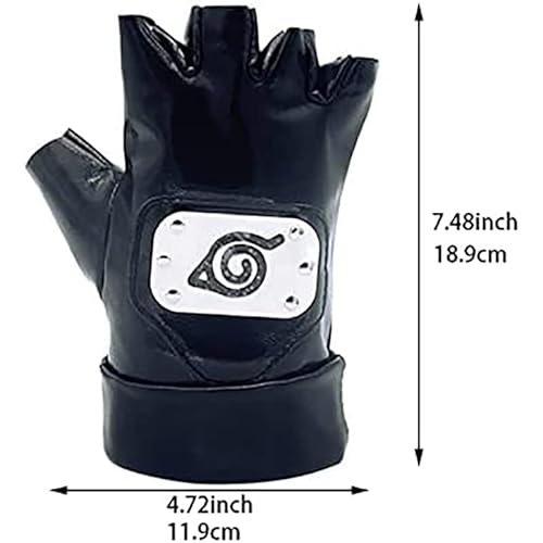 Yoeaiwoas 13 piezas Anime Cosplay Accesorios Kakashi Diadema Guantes modelo de juguete plástico traje Zubehör para Fans Juguetes Cosplay, Negro, Talla única