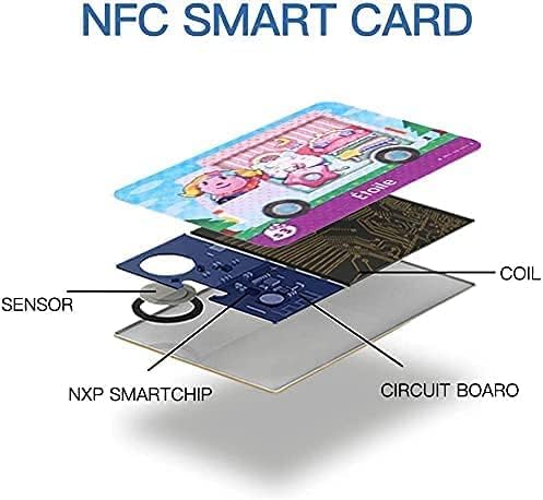 YOMADFUN 6PCS para Animal Crossing, NFC Tarjetas de Juego ACNH NFC para Tarjetas de Vehículo Redondas New Horizons - Mapas de la serie Sanrio