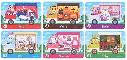 YOMADFUN 6PCS para Animal Crossing, NFC Tarjetas de Juego ACNH NFC para Tarjetas de Vehículo Redondas New Horizons - Mapas de la serie Sanrio